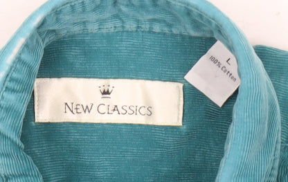 New Classics Men’s Green Long Sleeve Casual Shirt, L