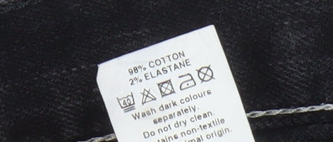 River Island Men's Black Biker Slim Shorts