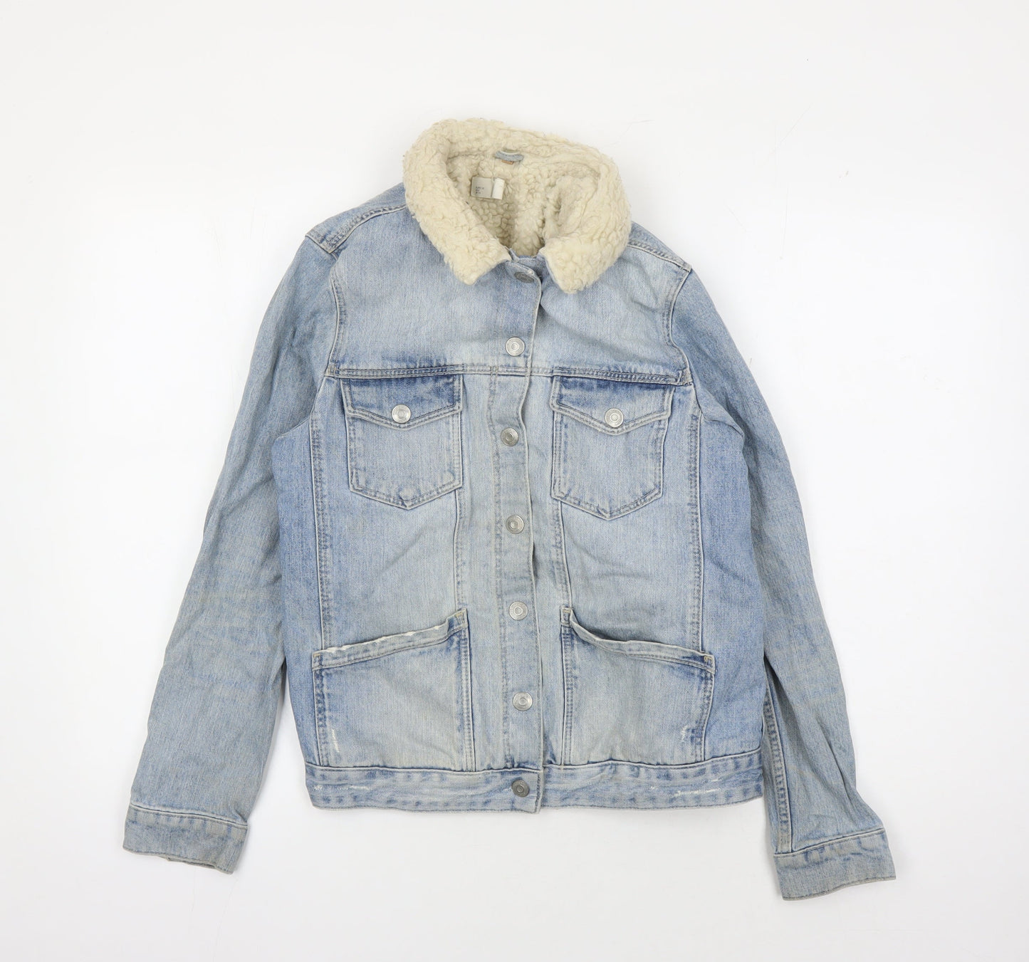 Womens UK Size 10 Topshop Blue Basic Jacket