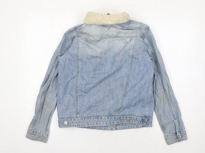 Womens UK Size 10 Topshop Blue Basic Jacket