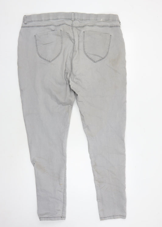 Dorothy Perkins Women's Grey Plus Size Skinny Jeans