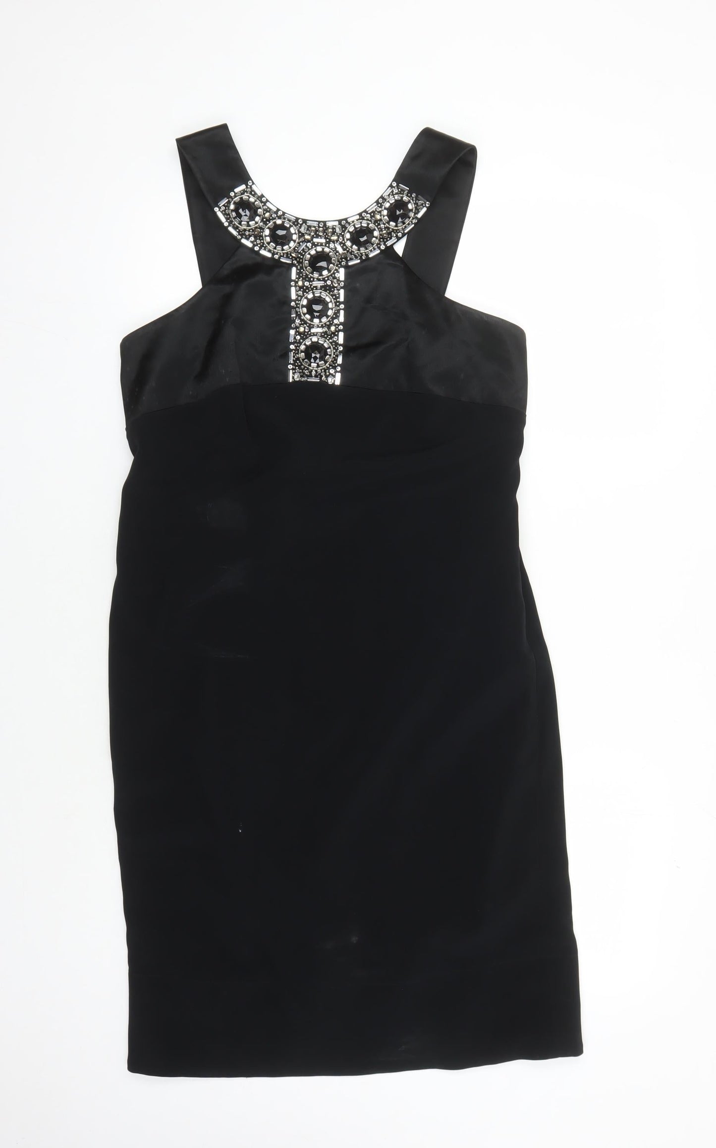 BD Women's Black Beaded Sheath Dress Size 12
