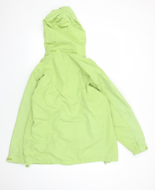 Arctic Storm Green Nylon Parka Jacket, Unisex M