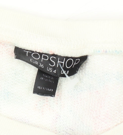 Womens UK Size 8 Topshop Multicoloured Pullover Jumper