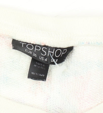 Womens UK Size 8 Topshop Multicoloured Pullover Jumper