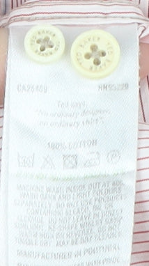 Ted Baker Men's Pink Striped Dress Shirt L