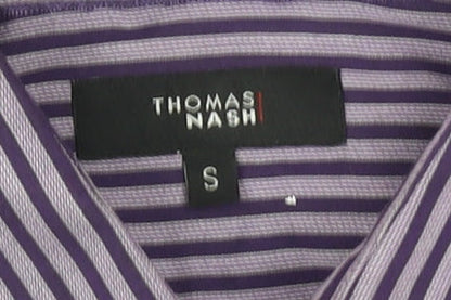 Thomas Nash Men's Purple Striped Dress Shirt, Size S