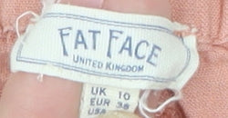 Fat Face Women's Pink A-Line Midi Skirt Size 10