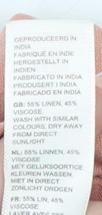 Fat Face Women's Pink A-Line Midi Skirt Size 10