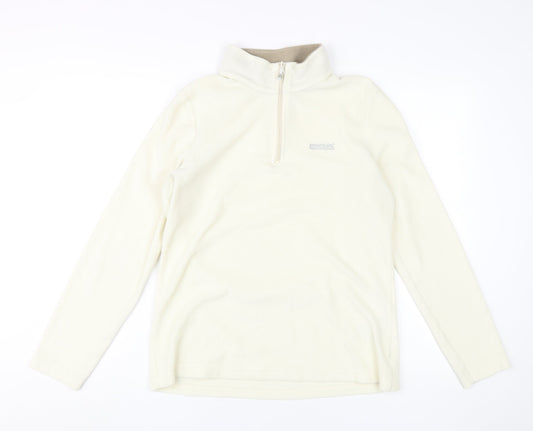 Regatta Women's Ivory Fleece 1/4 Zip Sweatshirt Size 12