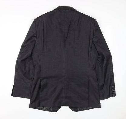 Mens UK Size 42 Jaeger Regular Black Suit Jacket