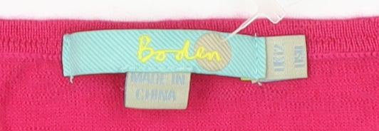 Boden Pink Wool Blouse Women's Size 14 V-Neck