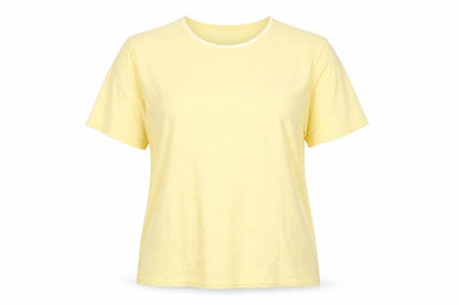 Womens UK Size 14-16 Honor Millburn Yellow Basic T-Shirt