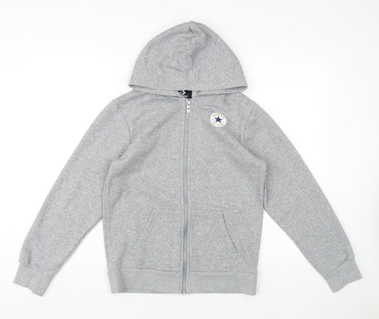 Converse Boys Grey Full Zip Hoodie L
