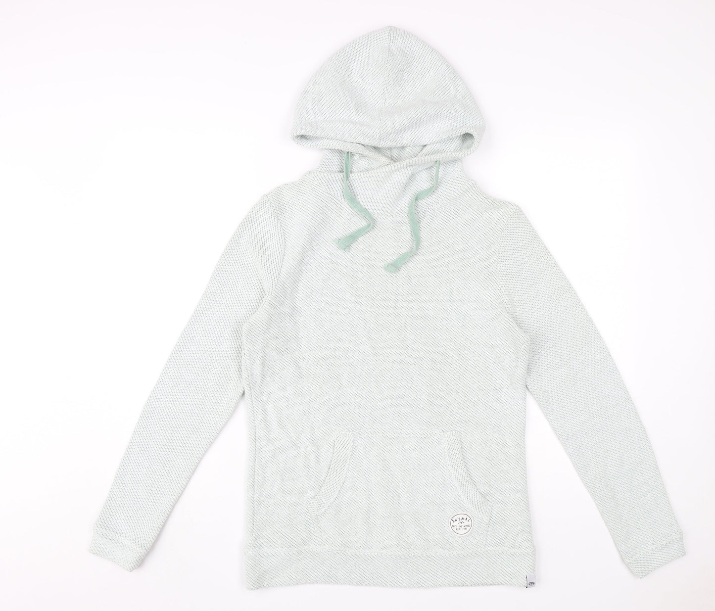 Animal Womens Green Knit Cotton Hoodie, Size 10