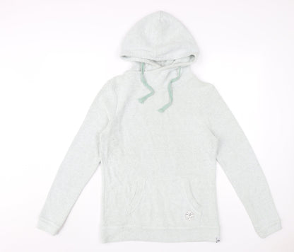 Animal Womens Green Knit Cotton Hoodie, Size 10