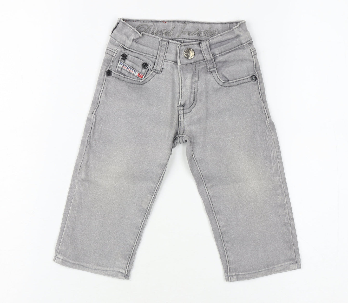 Diesel Girls Grey Jeans, Size 2 Years, Cotton, Casual