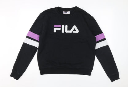 Fila Unisex Black Pullover Sweatshirt M