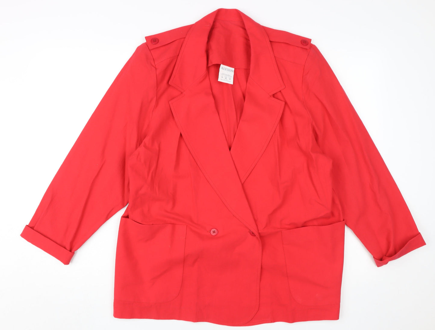 Alexon Women's Red Blazer 14 Button Jacket Casual