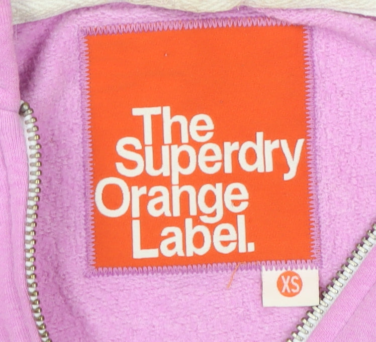 Superdry Pink Full Zip Hoodie, XS, Women's Casual Style
