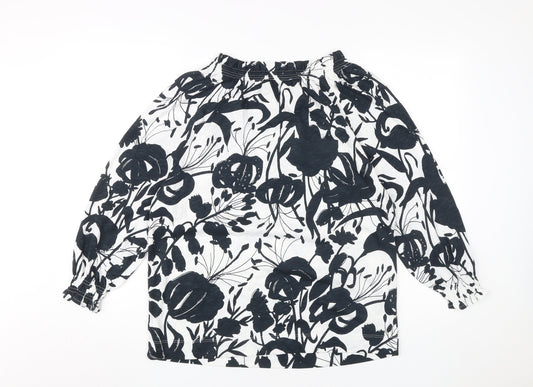 Jaeger Women's White Floral Blouse, Size 10, New