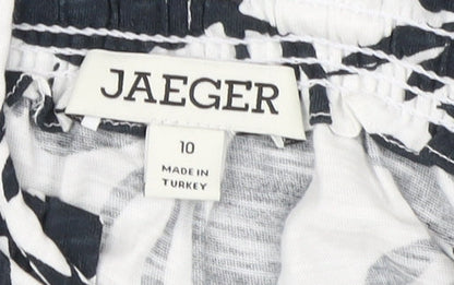 Jaeger Women's White Floral Blouse, Size 10, New