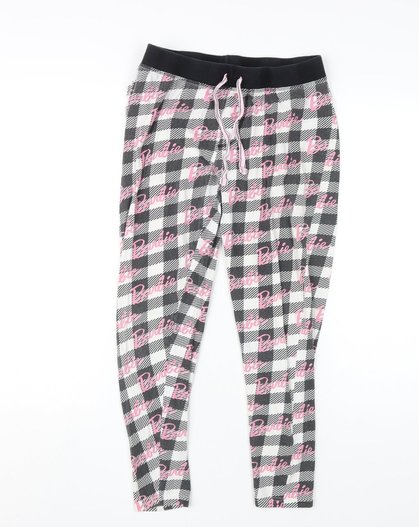 Barbie Women's Black Check Pyjama Pants M