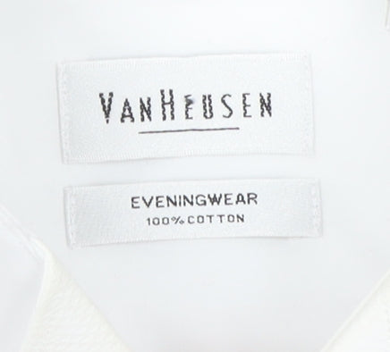 Van Heusen Men's White Formal Long Sleeve Shirt 15.5