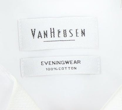 Van Heusen Men's White Formal Long Sleeve Shirt 15.5