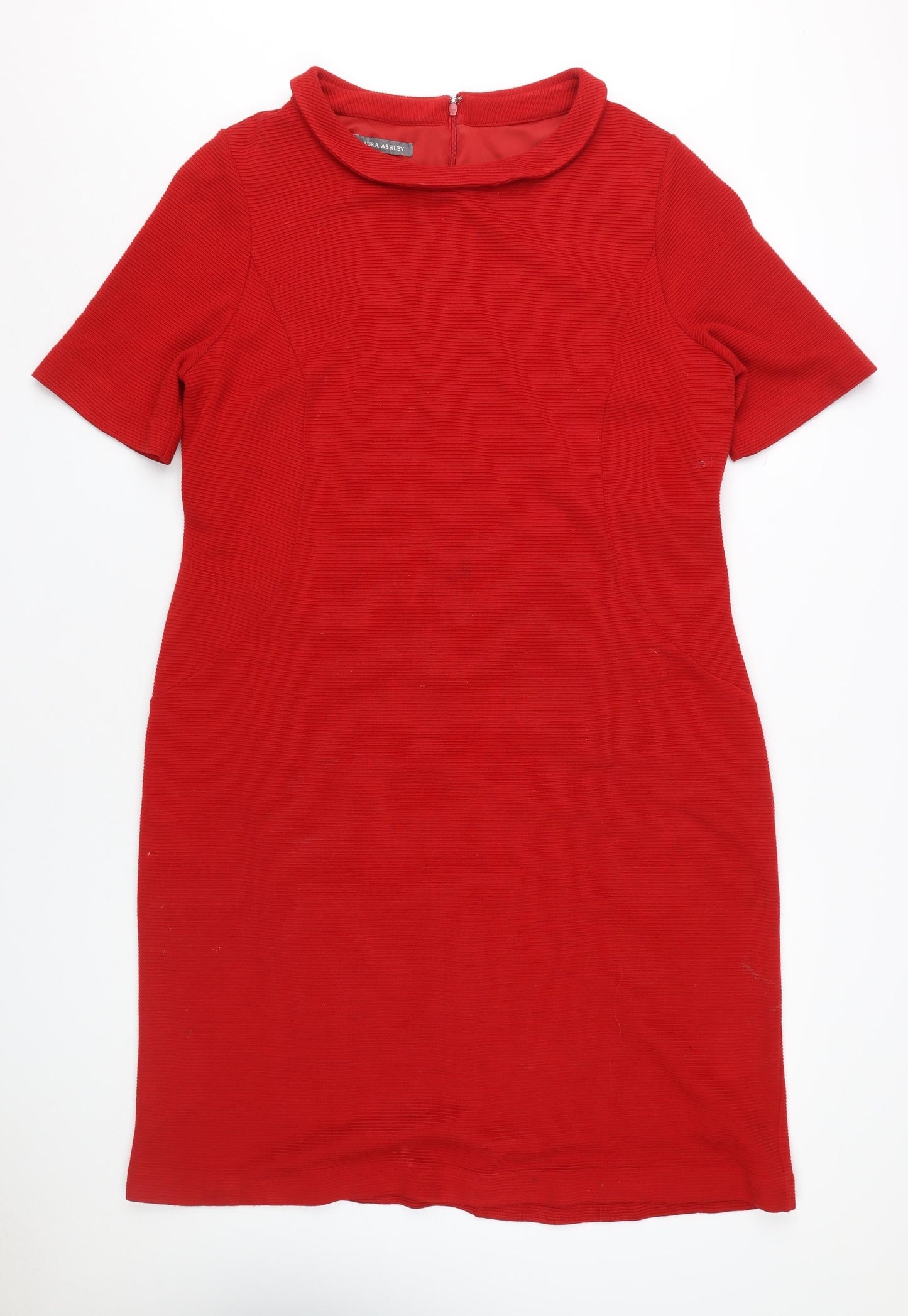 Laura Ashley Red Sheath Dress Women Size 18 Knee Length