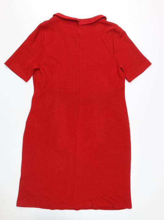 Laura Ashley Red Sheath Dress Women Size 18 Knee Length