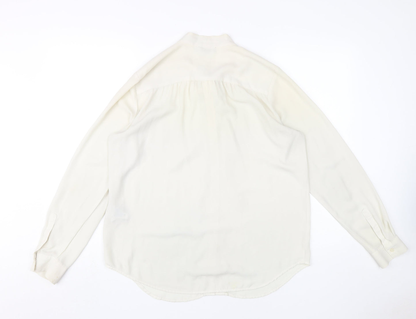 Banana Republic Women's White Long Sleeve Blouse M