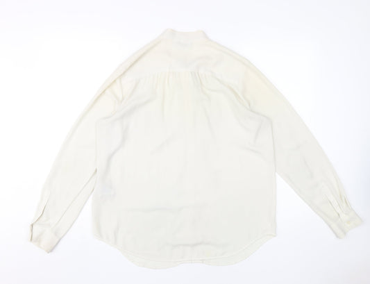 Banana Republic Women's White Long Sleeve Blouse M