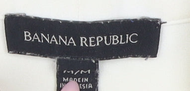 Banana Republic Women's White Long Sleeve Blouse M