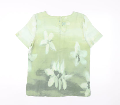 Jacques Vert Women's Green Floral Blouse, Size 12