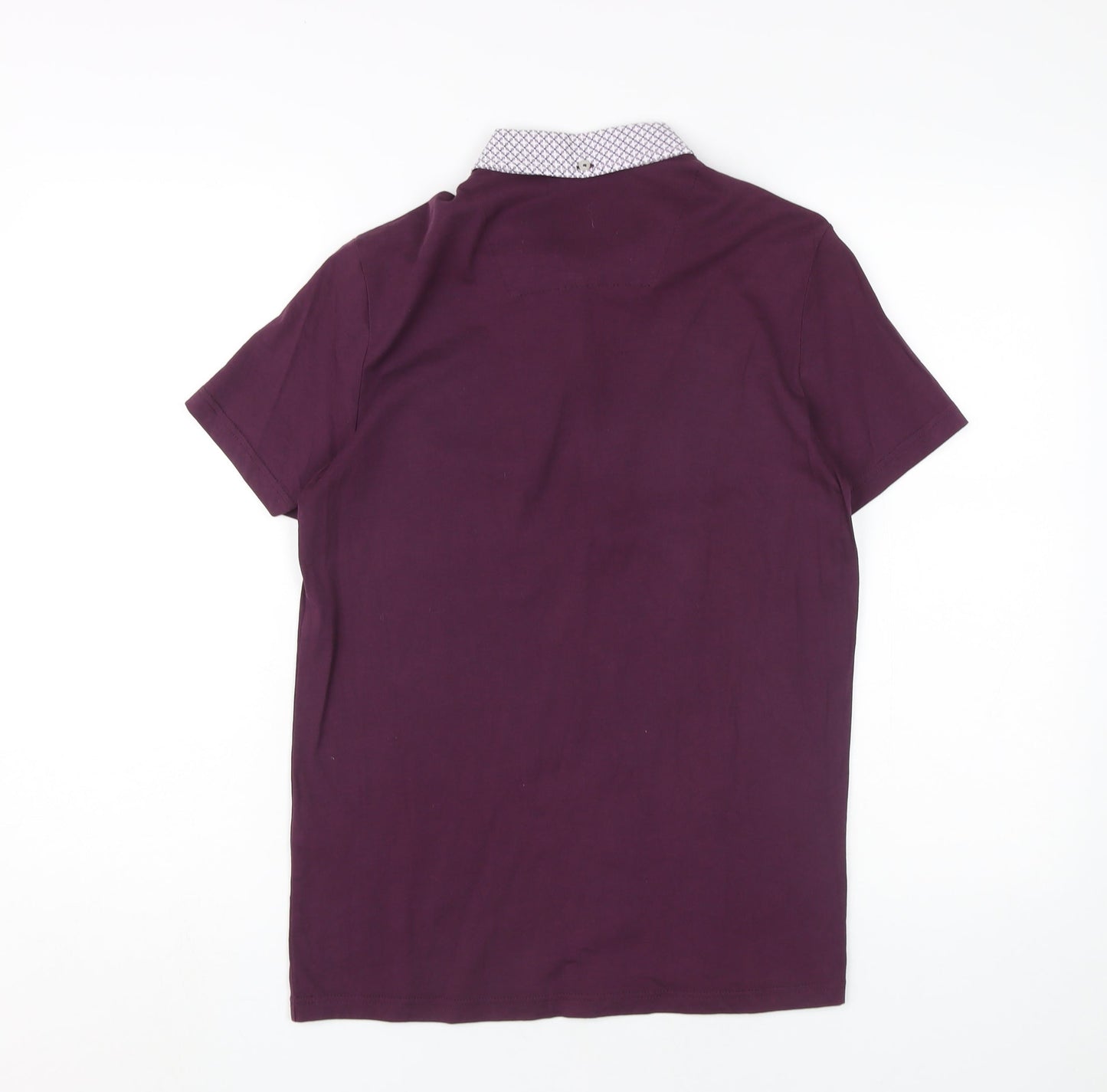 Guide London Men's Purple Short Sleeve Polo, Size S