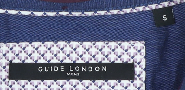 Guide London Men's Purple Short Sleeve Polo, Size S