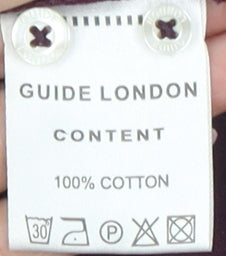 Guide London Men's Purple Short Sleeve Polo, Size S