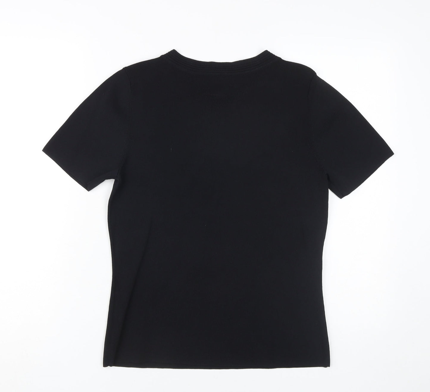Womens UK Size M Viyella Black Basic T-Shirt