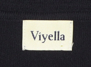 Womens UK Size M Viyella Black Basic T-Shirt
