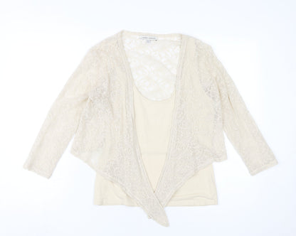 Womens UK Size 12 Laura Ashley Beige Camisole Blouse