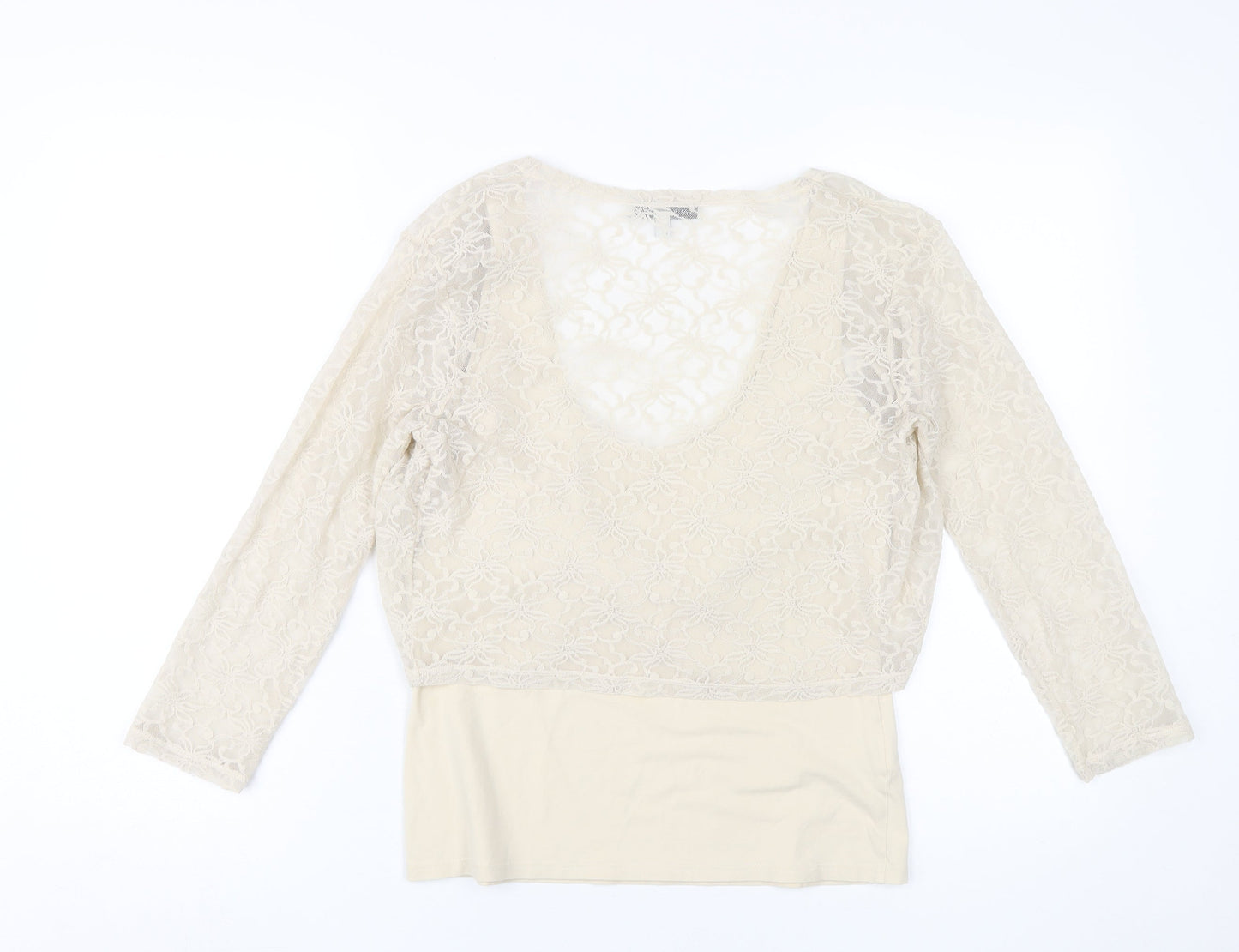 Womens UK Size 12 Laura Ashley Beige Camisole Blouse