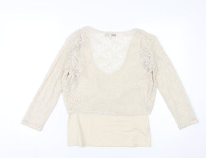 Womens UK Size 12 Laura Ashley Beige Camisole Blouse