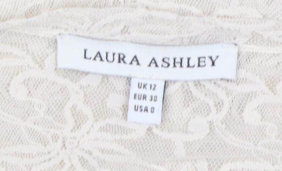 Womens UK Size 12 Laura Ashley Beige Camisole Blouse