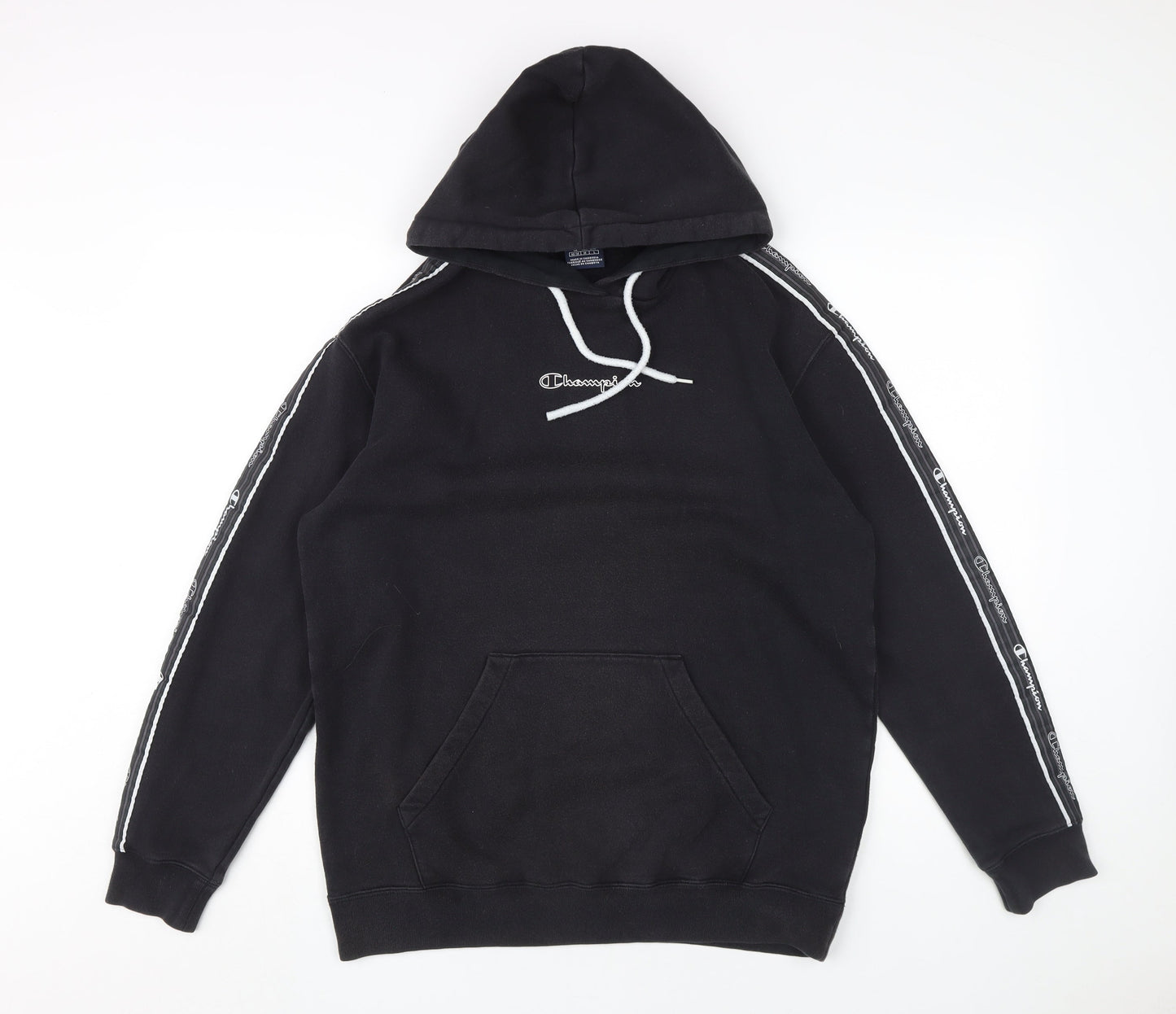 Mens UK Size M Champion Black Pullover Hoodie