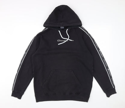 Mens UK Size M Champion Black Pullover Hoodie