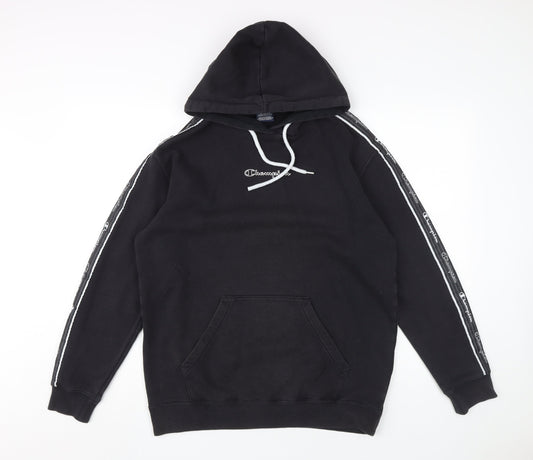 Mens UK Size M Champion Black Pullover Hoodie