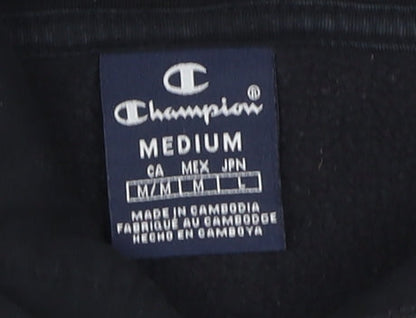 Mens UK Size M Champion Black Pullover Hoodie
