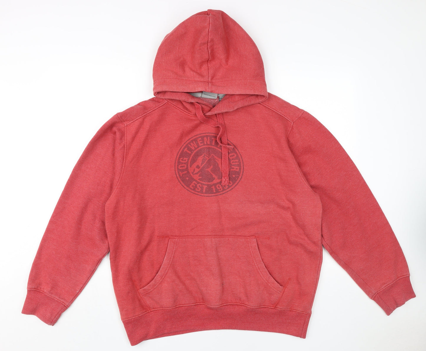 Mens UK Size L TOG 24 Red Pullover Hoodie