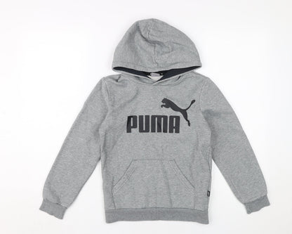 Puma Boys Grey Pullover Hoodie 9-10 Years Sports